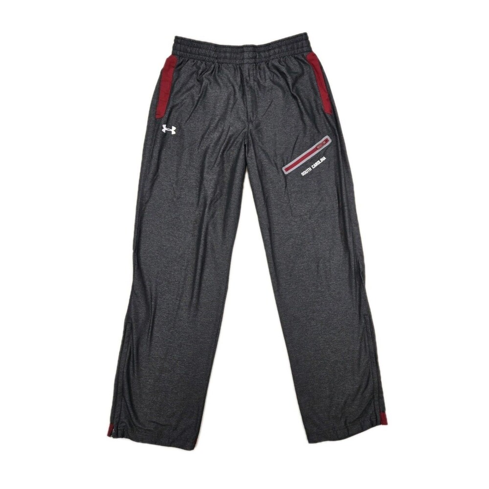 Mens Under Armour South Carolina Athletic Pants Gray Medium 32x33 Ankle Zip